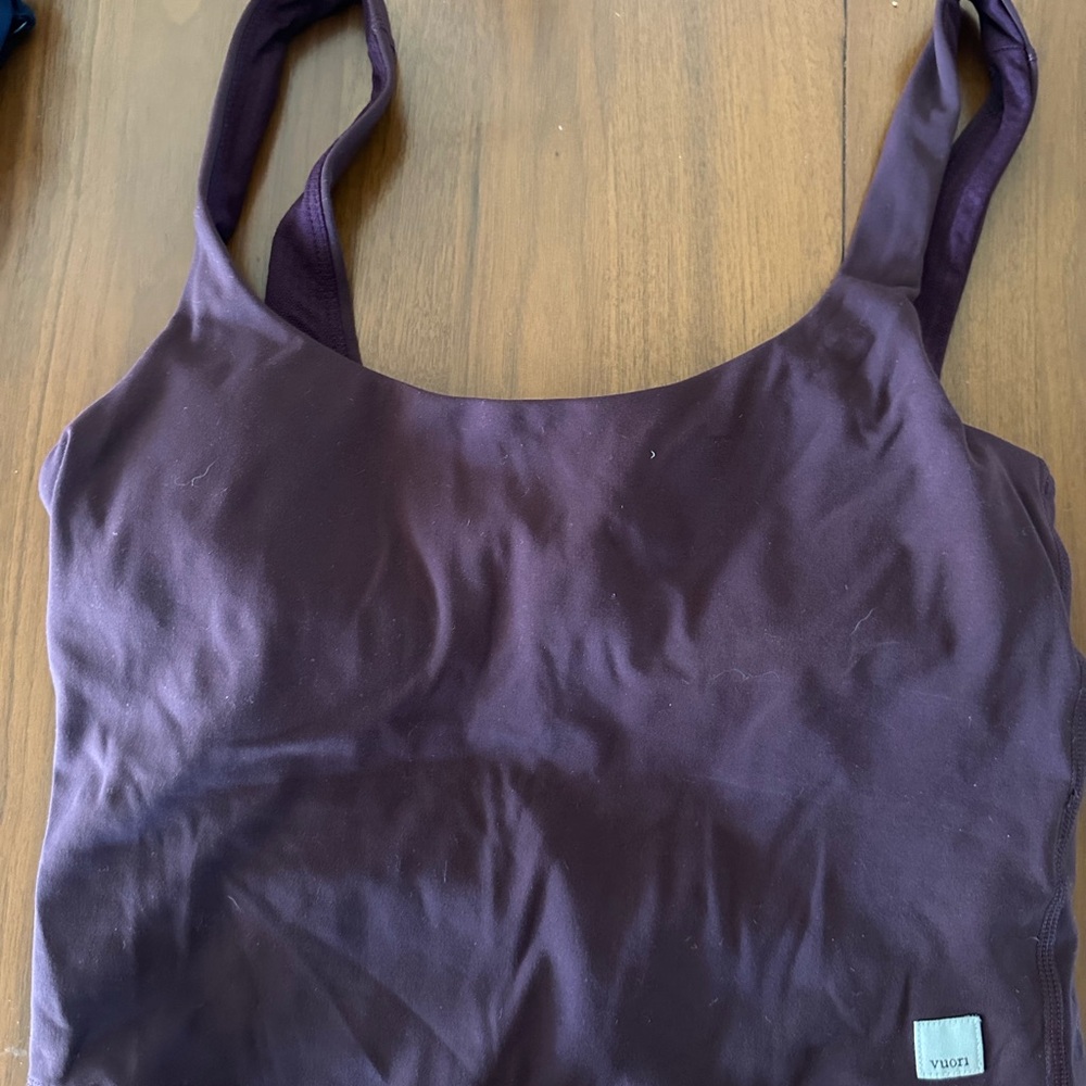 Vuori All The Form Deep Purple Tank Top with support